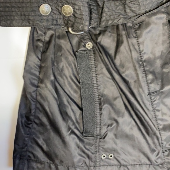 Converse All Star Zip Up Belted Edgy Moto Vest With Snap Collar Black Small EUC - Picture 7 of 12